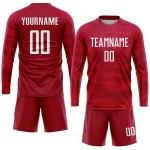 Maillot de football personnalisé à sublimation rouge et blanc Maillot de football personnalisé à sublimation rouge et blanc