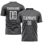 Maillot de football personnalisé gris acier et blanc par sublimation Maillot de football personnalisé gris acier et blanc par sublimation