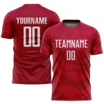 Maillot de football personnalisé à sublimation rouge et blanc Maillot de football personnalisé à sublimation rouge et blanc