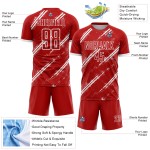 Maillot de football personnalisé à sublimation rouge et blanc Maillot de football personnalisé à sublimation rouge et blanc