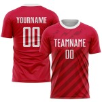 Maillot de football personnalisé à sublimation rouge et blanc Maillot de football personnalisé à sublimation rouge et blanc