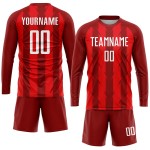 Maillot de football personnalisé à sublimation rouge et blanc Maillot de football personnalisé à sublimation rouge et blanc