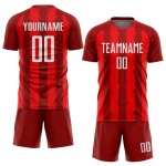 Maillot de football personnalisé à sublimation rouge et blanc Maillot de football personnalisé à sublimation rouge et blanc
