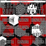 Maillot de football personnalisé à sublimation rouge, noir et blanc Maillot de football personnalisé à sublimation rouge, noir et blanc