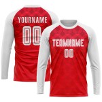 Maillot de football personnalisé à sublimation rouge et blanc pour extérieur Maillot de football personnalisé à sublimation rouge et blanc pour extérieur