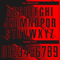 Maillot de football personnalisé rouge et noir par sublimation