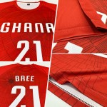 Maillot de football personnalisé à sublimation rouge et blanc Maillot de football personnalisé à sublimation rouge et blanc