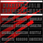 Maillot de football personnalisé à sublimation rouge, noir et blanc Maillot de football personnalisé à sublimation rouge, noir et blanc