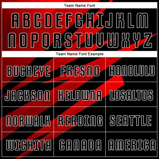 Maillot de football personnalisé à sublimation rouge, noir et blanc Maillot de football personnalisé à sublimation rouge, noir et blanc