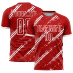 Maillot de football personnalisé à sublimation rouge et blanc Maillot de football personnalisé à sublimation rouge et blanc
