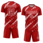 Maillot de football personnalisé à sublimation rouge et blanc Maillot de football personnalisé à sublimation rouge et blanc