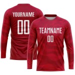 Maillot de football personnalisé à sublimation rouge et blanc Maillot de football personnalisé à sublimation rouge et blanc