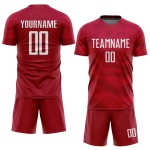 Maillot de football personnalisé à sublimation rouge et blanc Maillot de football personnalisé à sublimation rouge et blanc