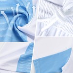 Maillot de football personnalisé à sublimation, lignes blanches et gris acier Maillot de football personnalisé à sublimation, lignes blanches et gris acier