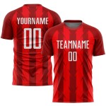 Maillot de football personnalisé à sublimation rouge et blanc Maillot de football personnalisé à sublimation rouge et blanc