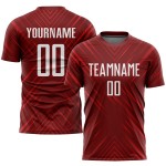 Maillot de football personnalisé à sublimation rouge et blanc Maillot de football personnalisé à sublimation rouge et blanc