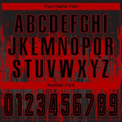 Maillot de football personnalisé rouge et noir par sublimation