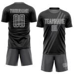 Maillot de football personnalisé à sublimation, lignes diagonales grises et blanches Maillot de football personnalisé à sublimation, lignes diagonales grises et blanches